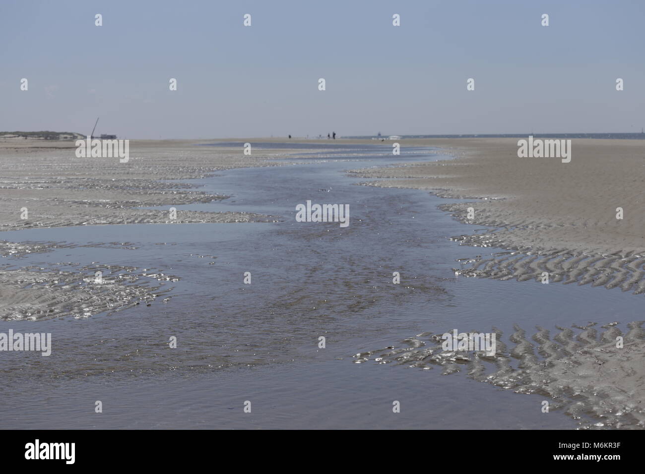 Dutch beach in Camperduin by low tide Stock Photo - Alamy
