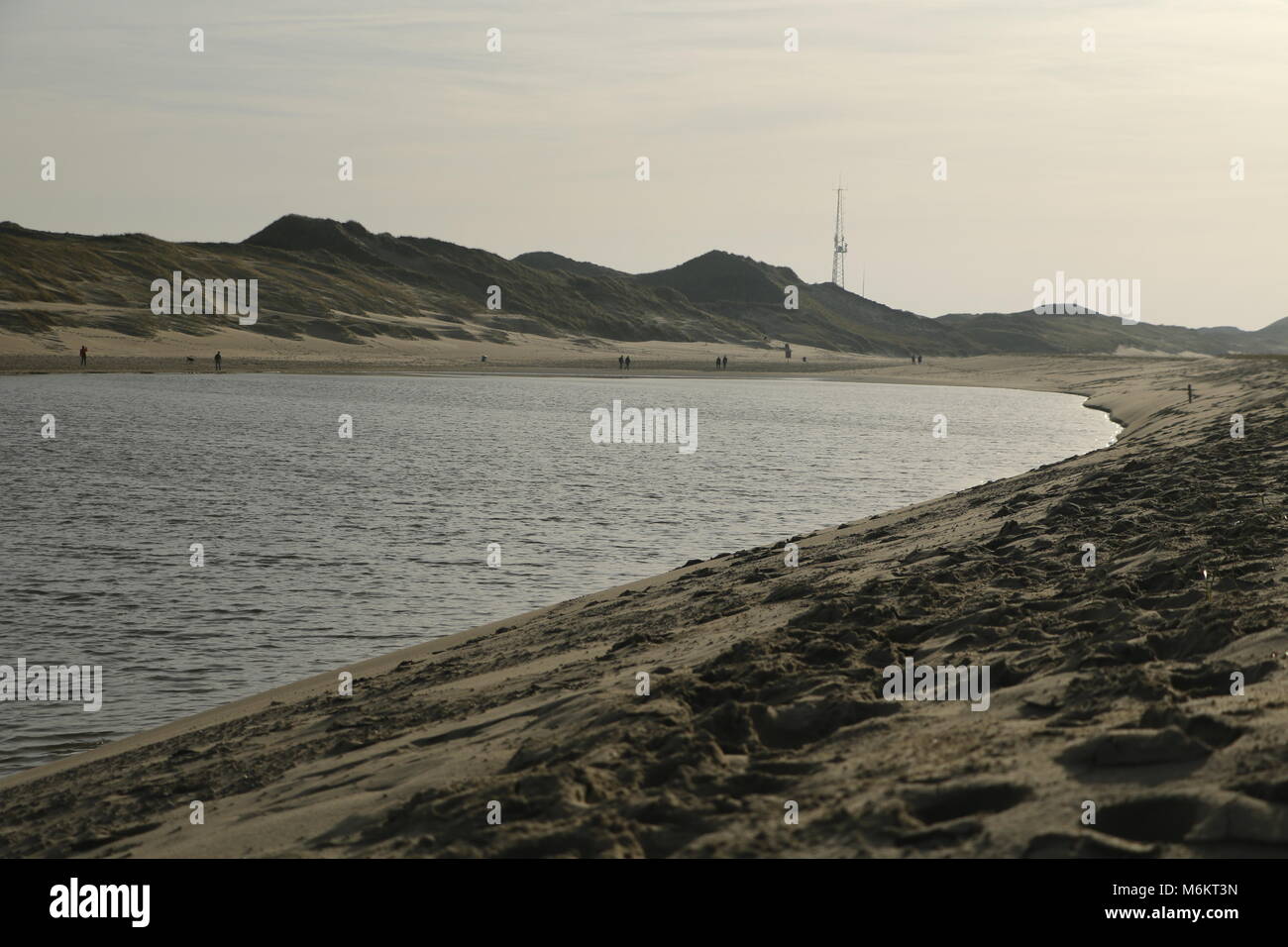 Lagoon at the beach at Camperduin Stock Photo - Alamy