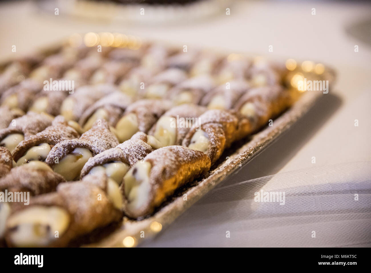 Detail of a food banquet Stock Photo