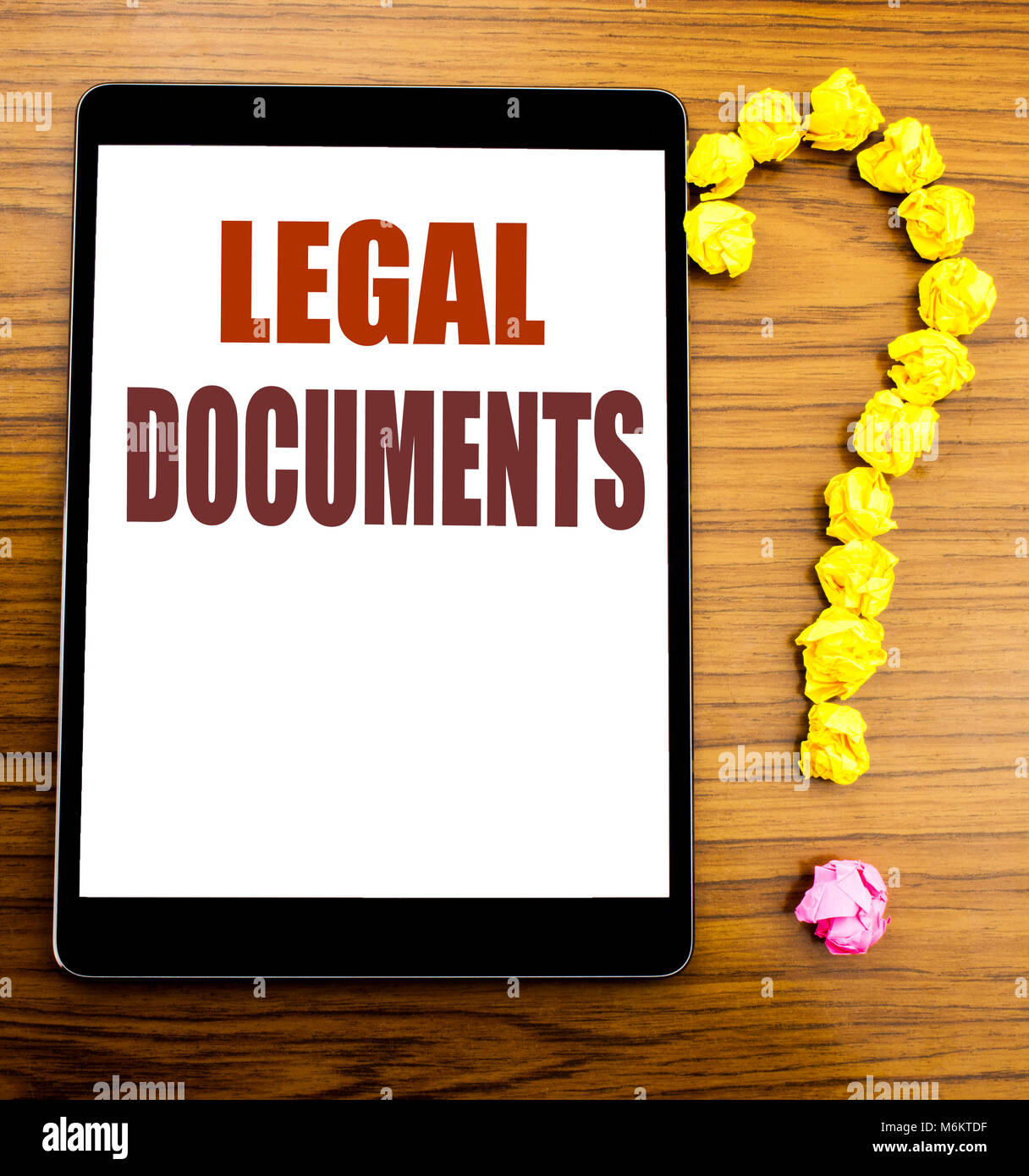 Handwriting Announcement text showing Legal Documents. Business concept for Contract Document