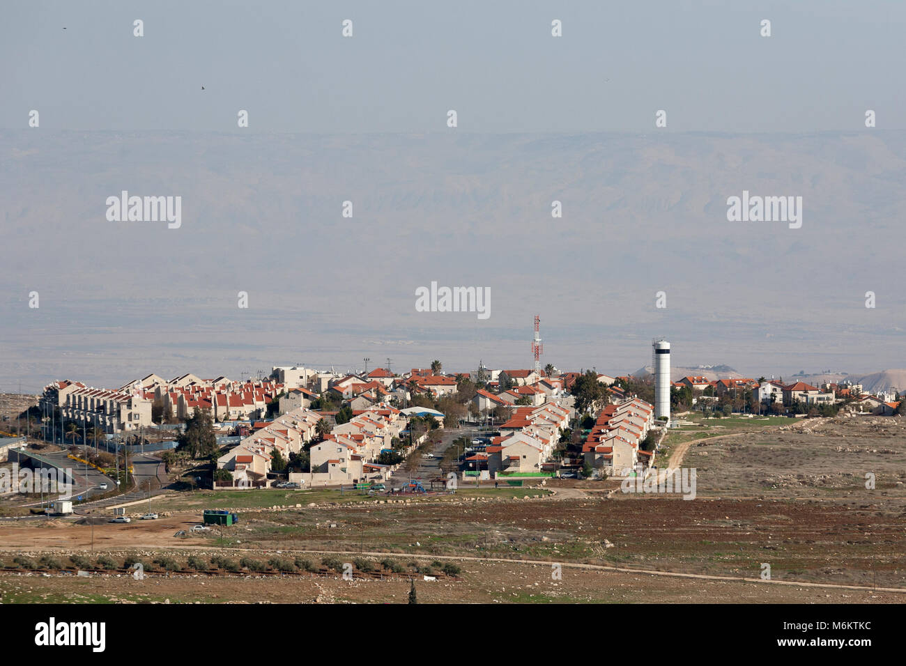 Jerusalem, Palestine, January 12, 2011: Jewish settlement built on the grounds which are recognized as Palestinian Occupied Territories by internation Stock Photo