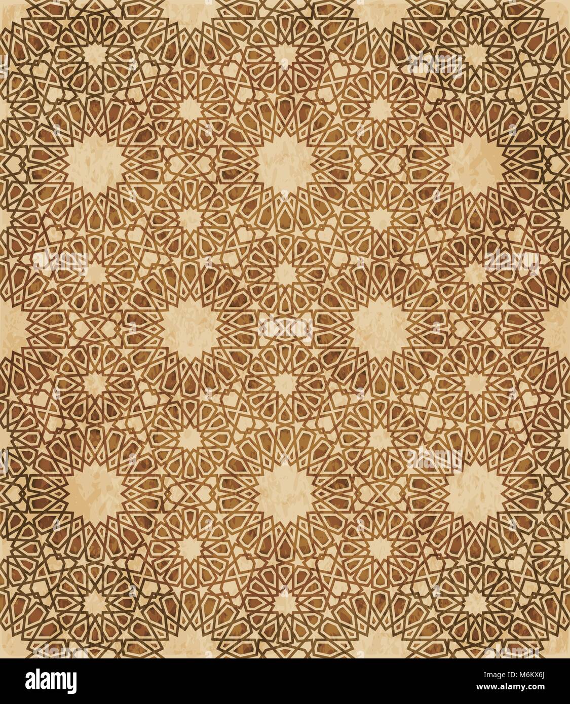 Retro brown Islam seamless geometry pattern background eastern style ...
