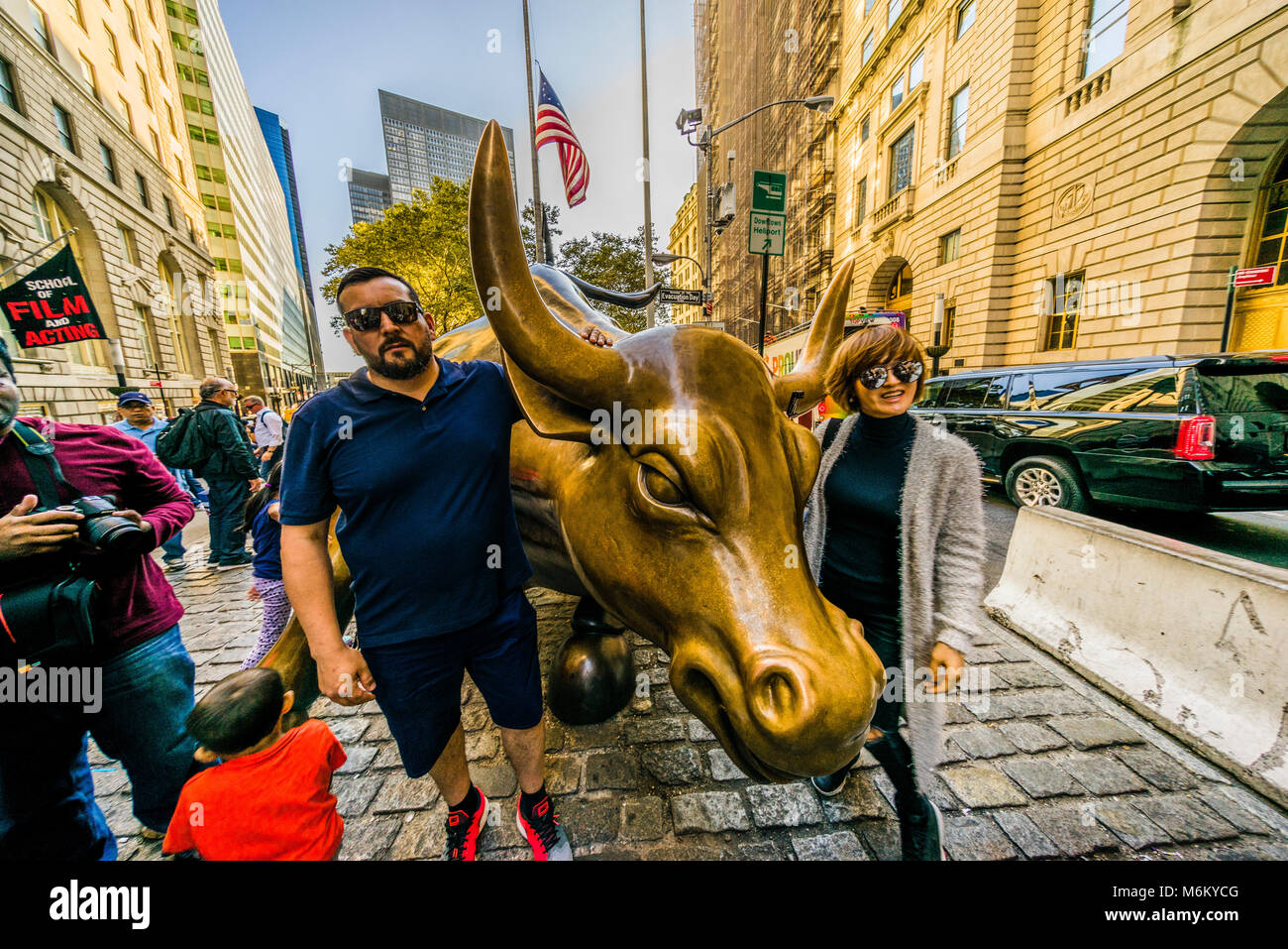 Charging Bull Bowling Green Manhattan   New York, New York, USA Stock Photo