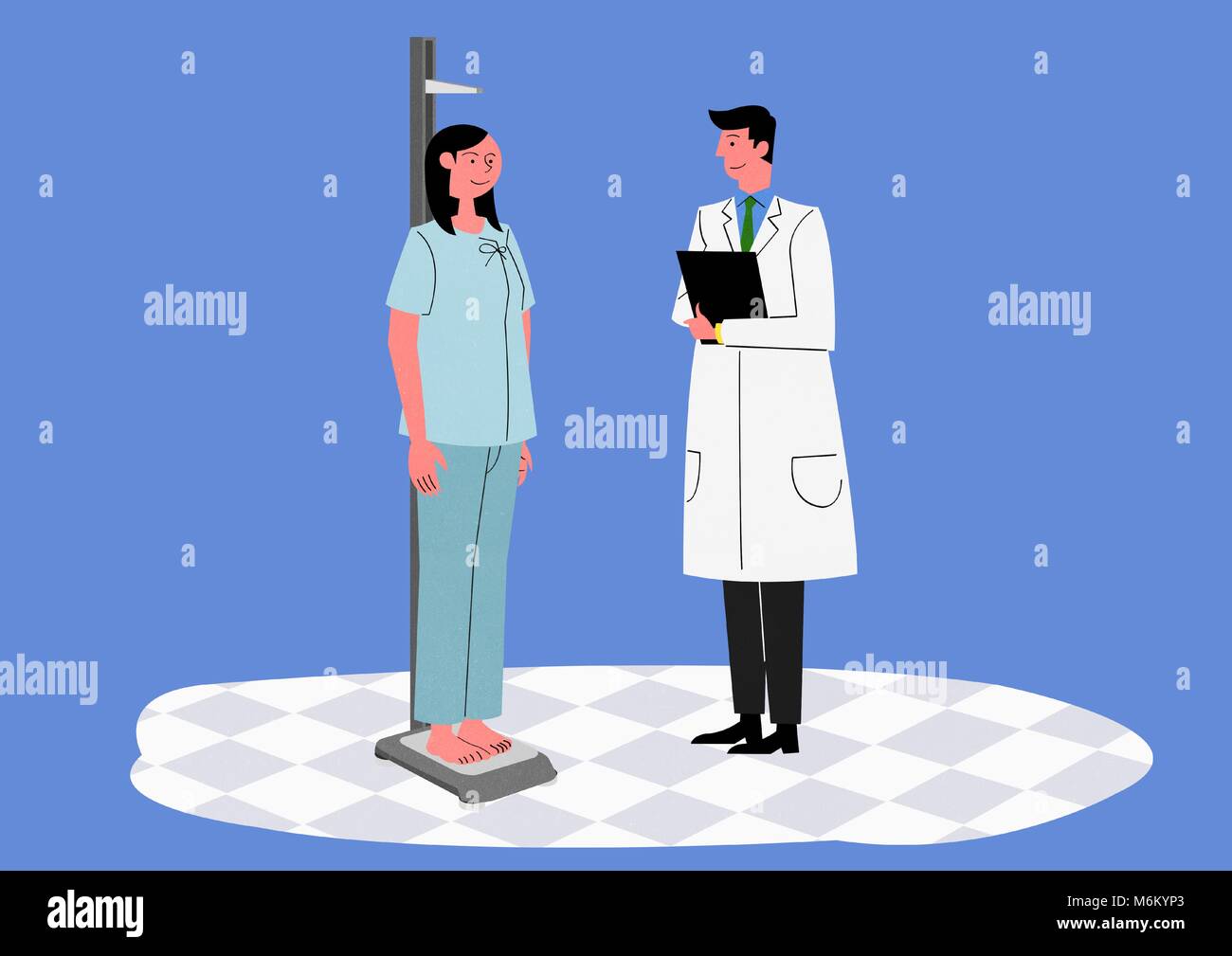 Illustration for a full medical examination, have regular checkups for