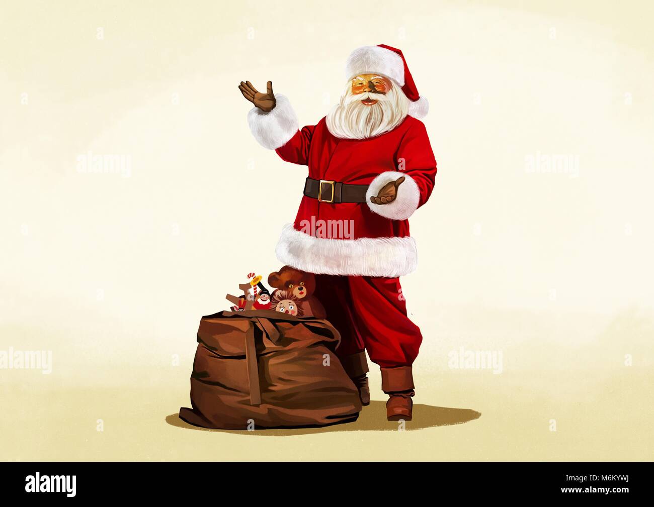 Vector - Santa's day, give a present to children all over the world on Christmas. it's express his busy Christmas. 010 Stock Vector