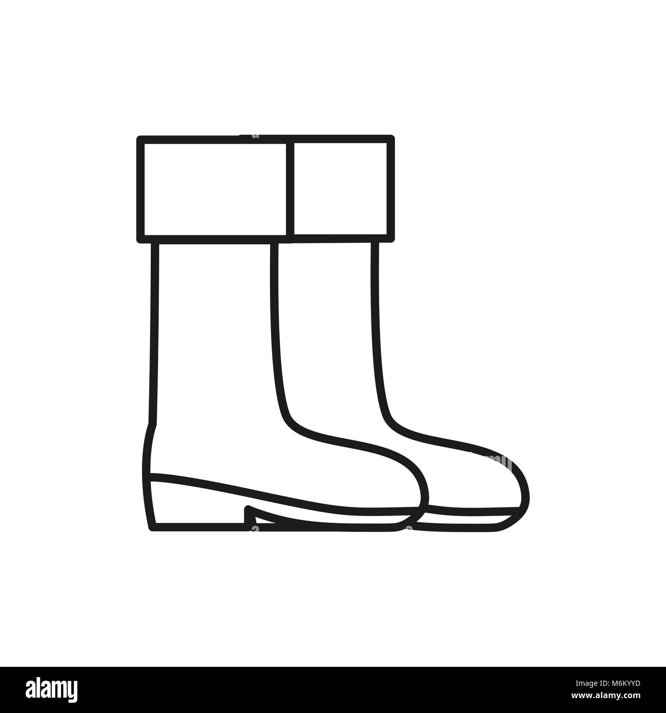 Boots Adventure Thin Line Icon Symbol Vector Illustration Graphic ...