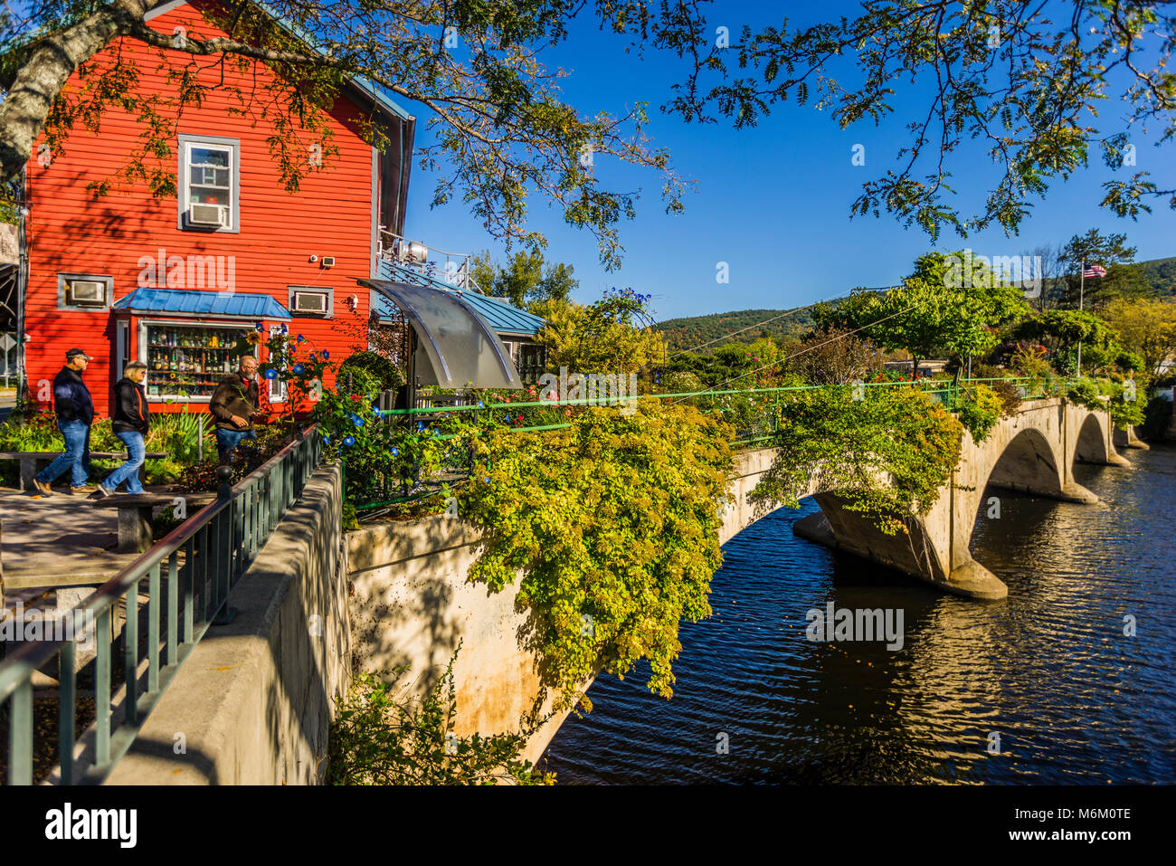 Bridge of Flowers   Shelburne Falls, Massachusetts, USA Stock Photo