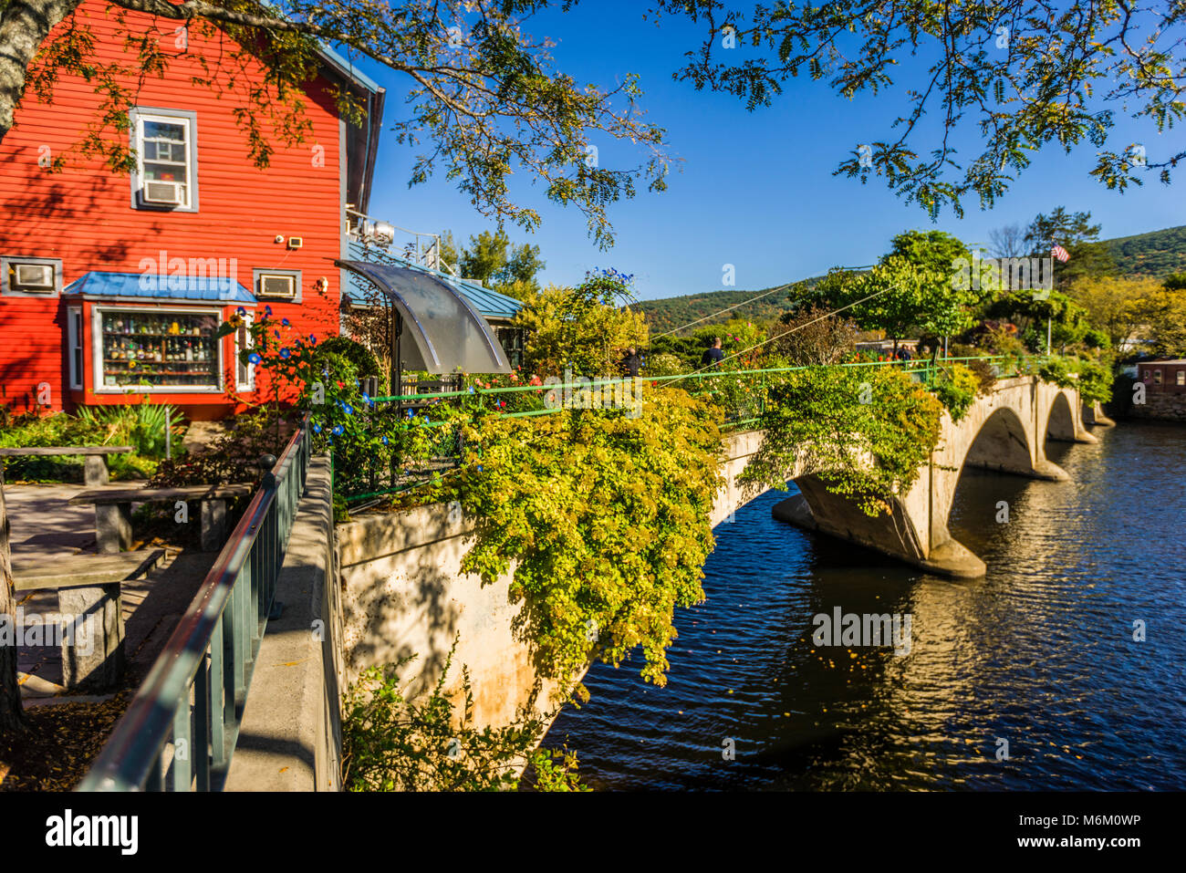 Bridge of Flowers Shelburne Falls, Massachusetts, USA Stock Photo Alamy