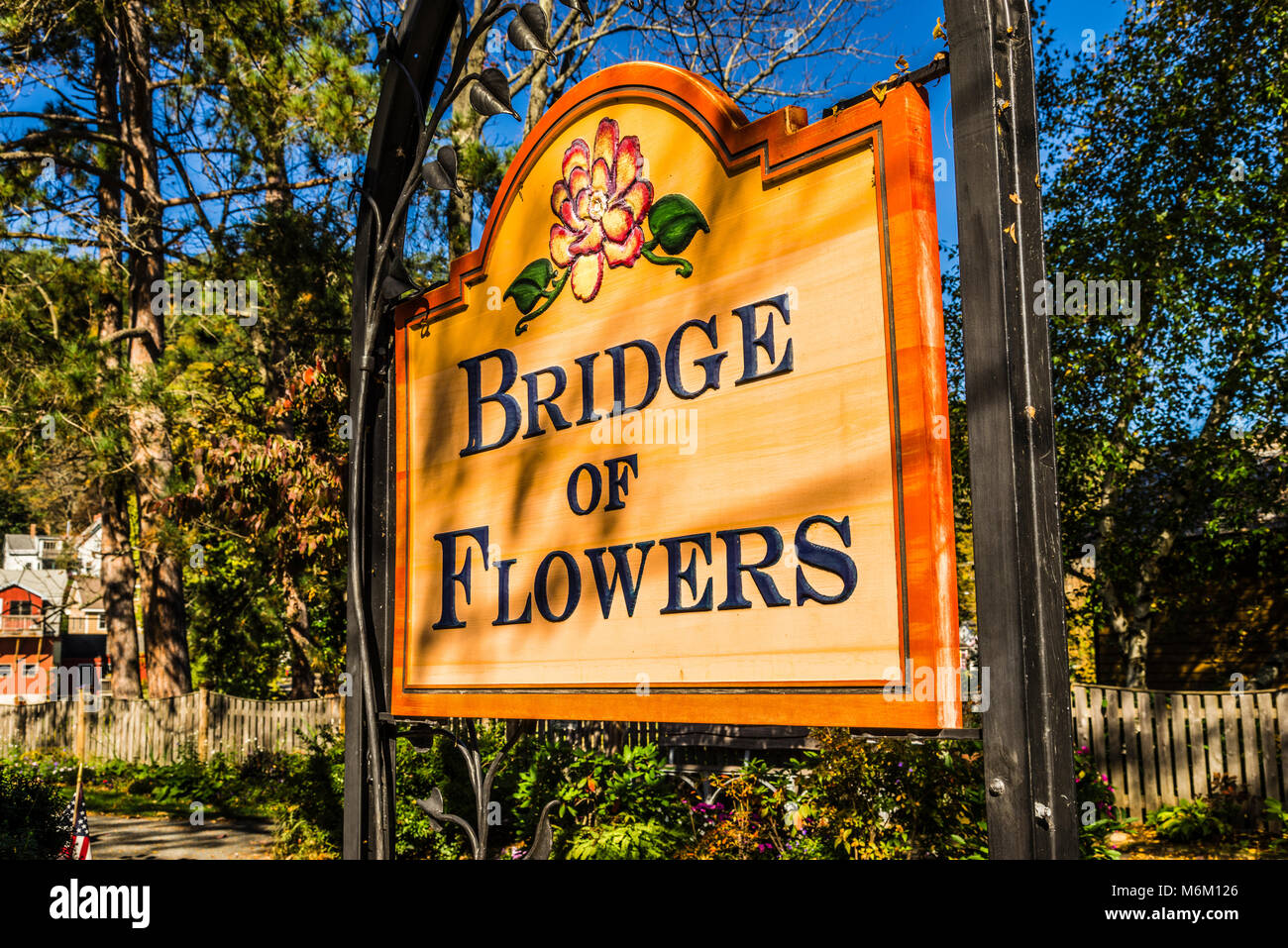 Bridge of Flowers   Shelburne Falls, Massachusetts, USA Stock Photo