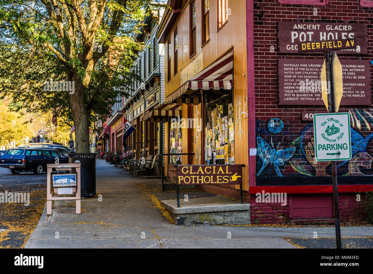Bridge Street Shops Shelburne Falls, Massachusetts, USA Stock Photo Alamy