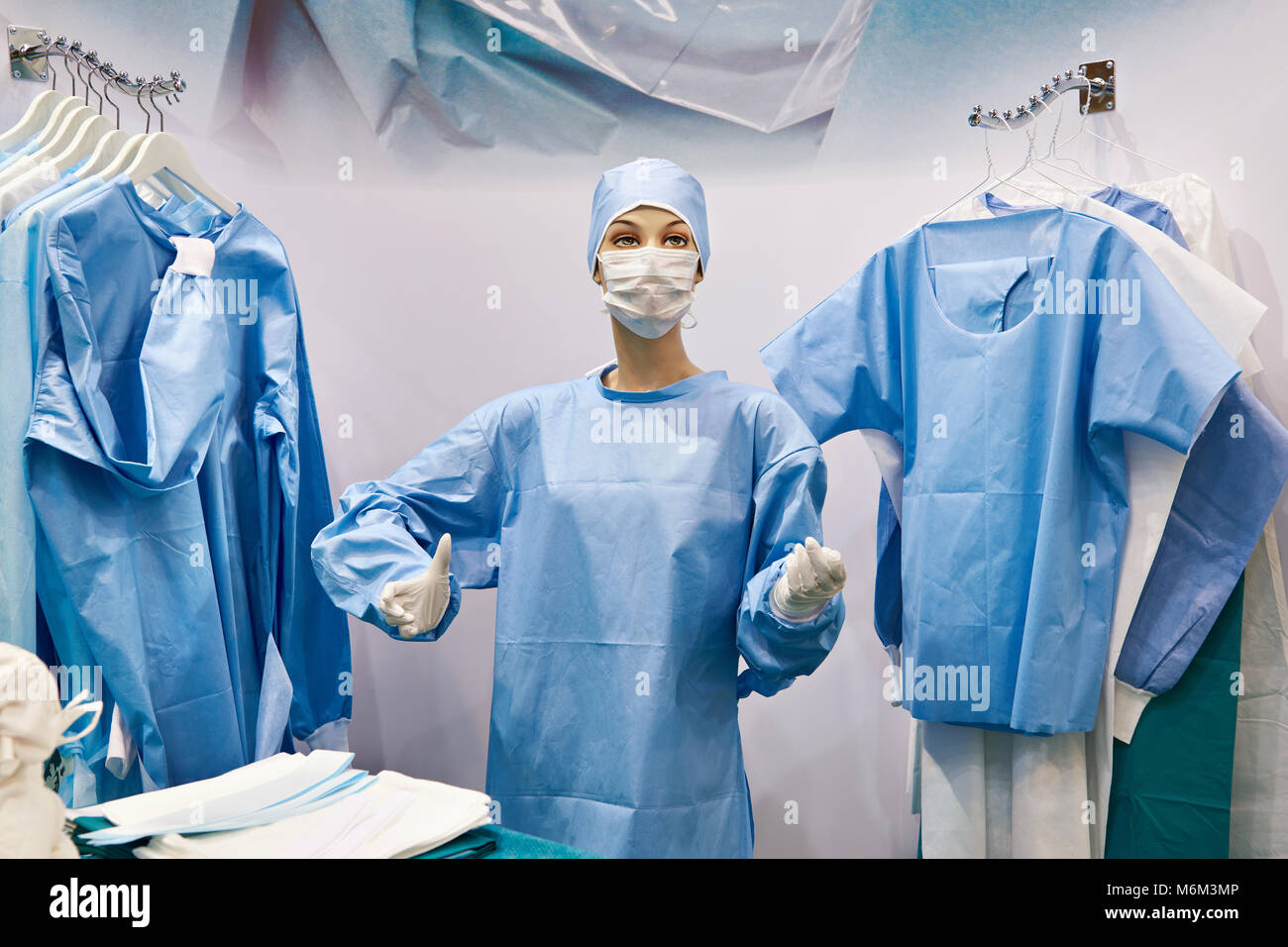 Mannequin in surgical gown Stock Photo