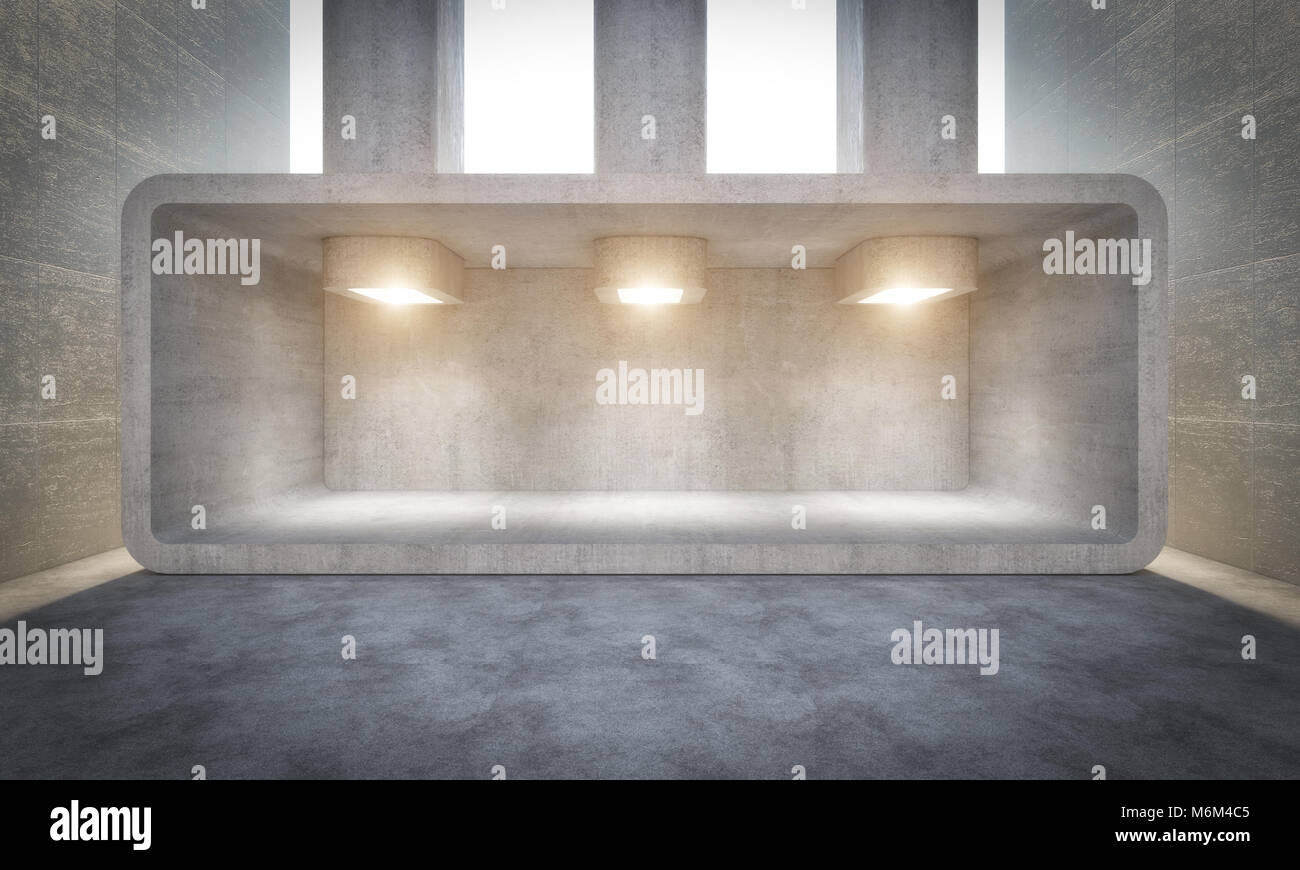 abstract modern concrete structure 3d rendering image Stock Photo - Alamy