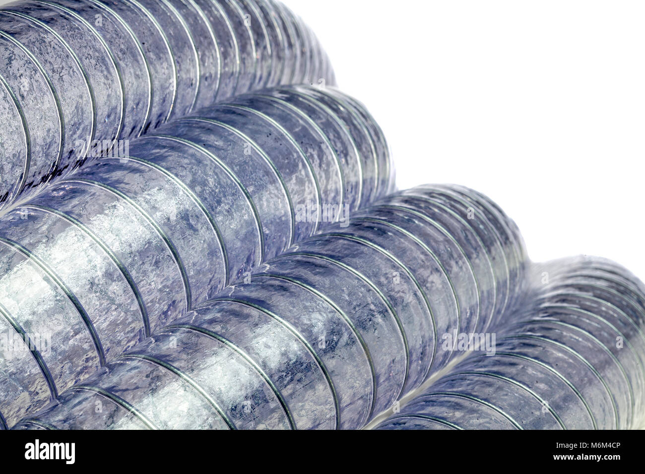 detail of spiral transparent pvc tube Stock Photo