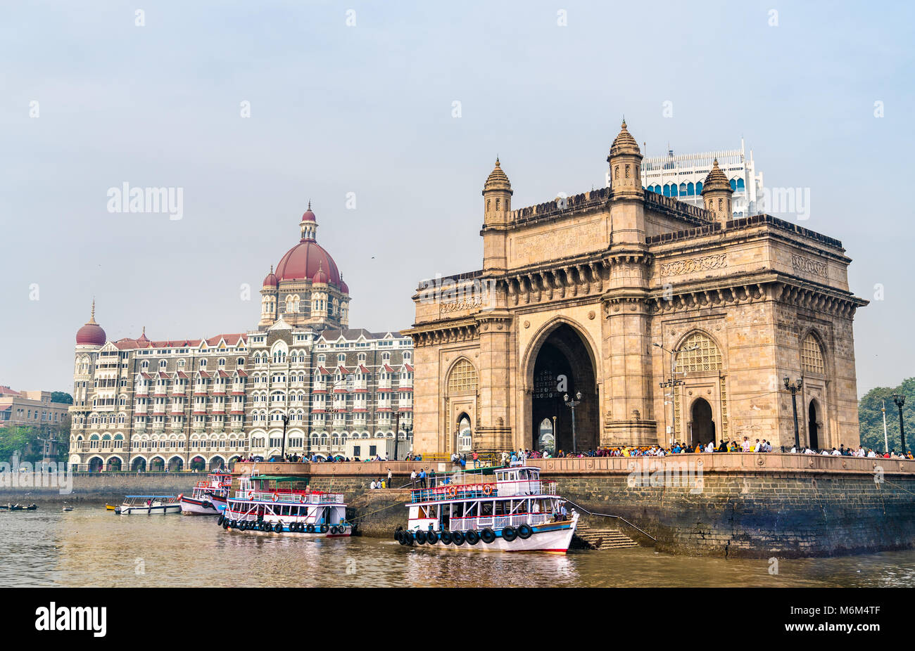 The Gateway Of India And Taj Mahal Palace As Seen From The Arabian Sea The Gateway Of India And Taj Mahal Palace As Seen From The Arabian Sea