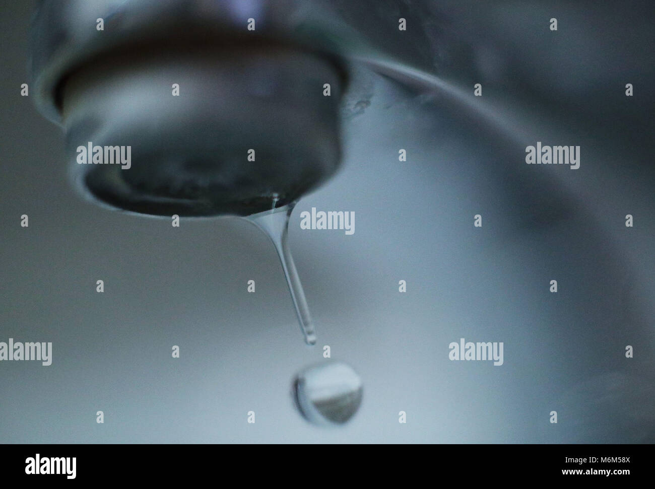 A dripping tap at a house in north London, as thousands of people in