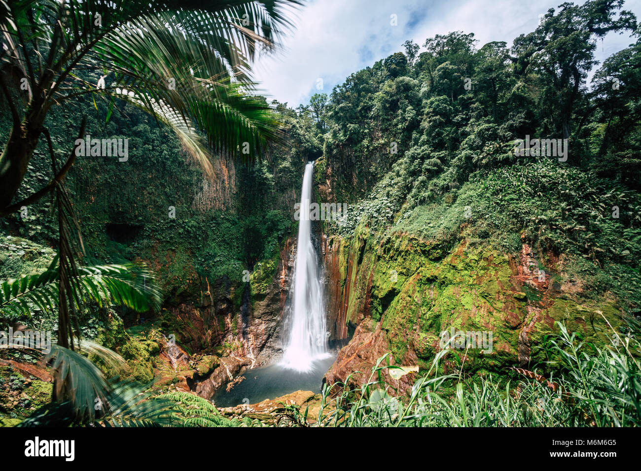 Catarata del Toro, waterfall in the rain forest, Costa Rica Stock Photo