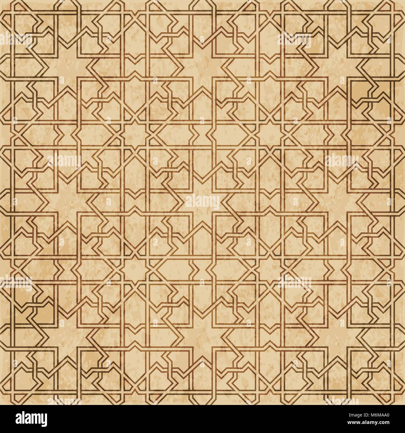 Retro brown Islam seamless geometry pattern background eastern style ...