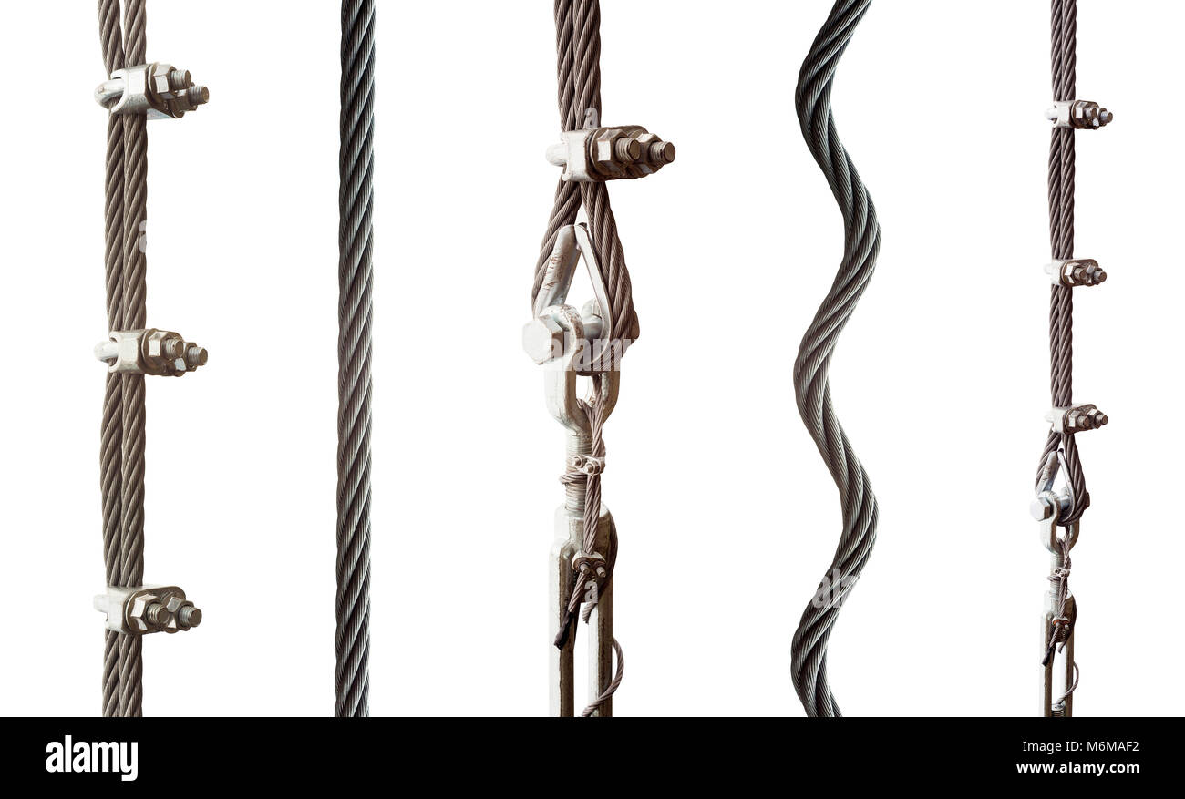 metal rope set isolated on white background Stock Photo - Alamy