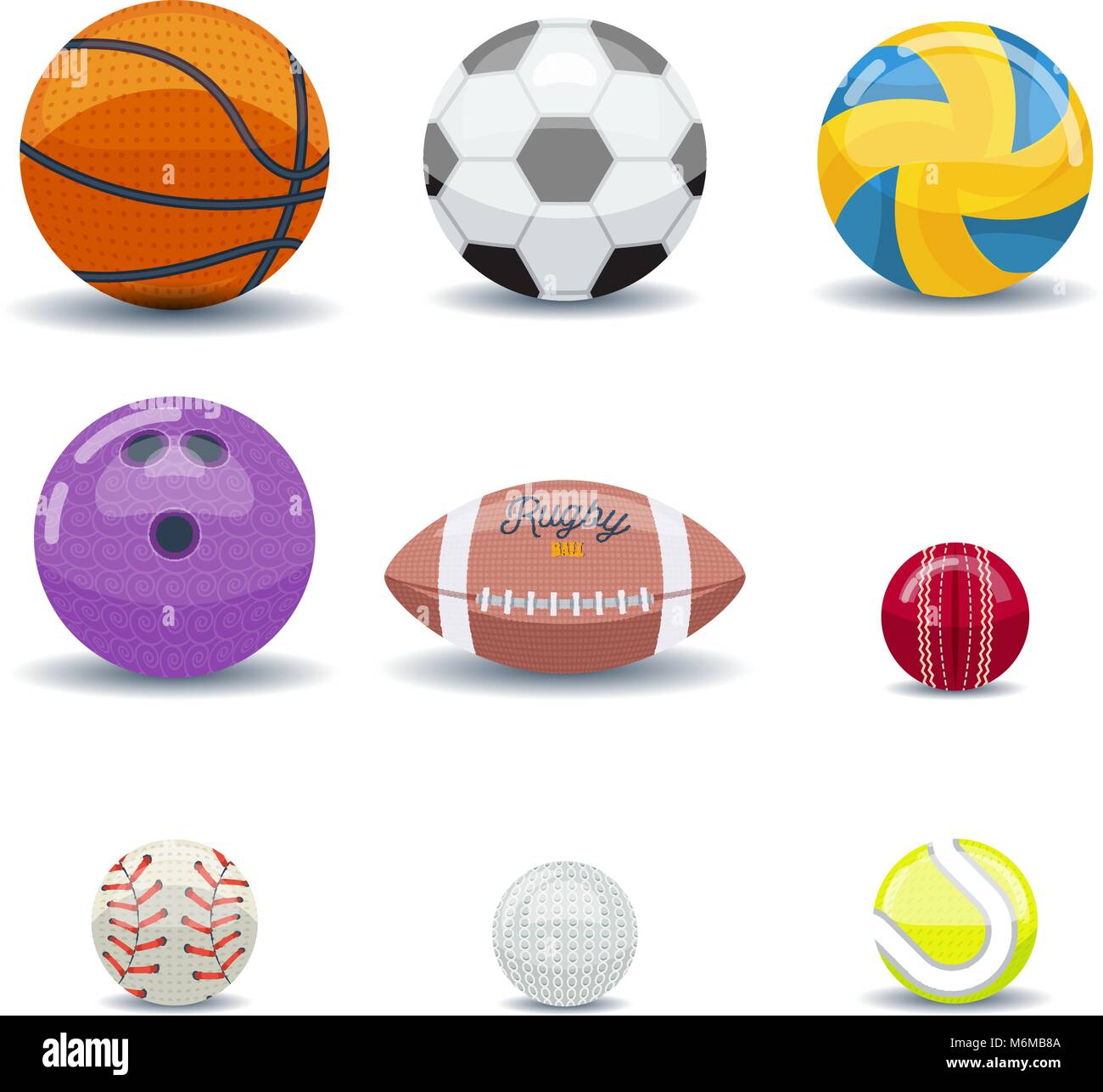 Icon set of various games balls Stock Vector Image & Art Alamy