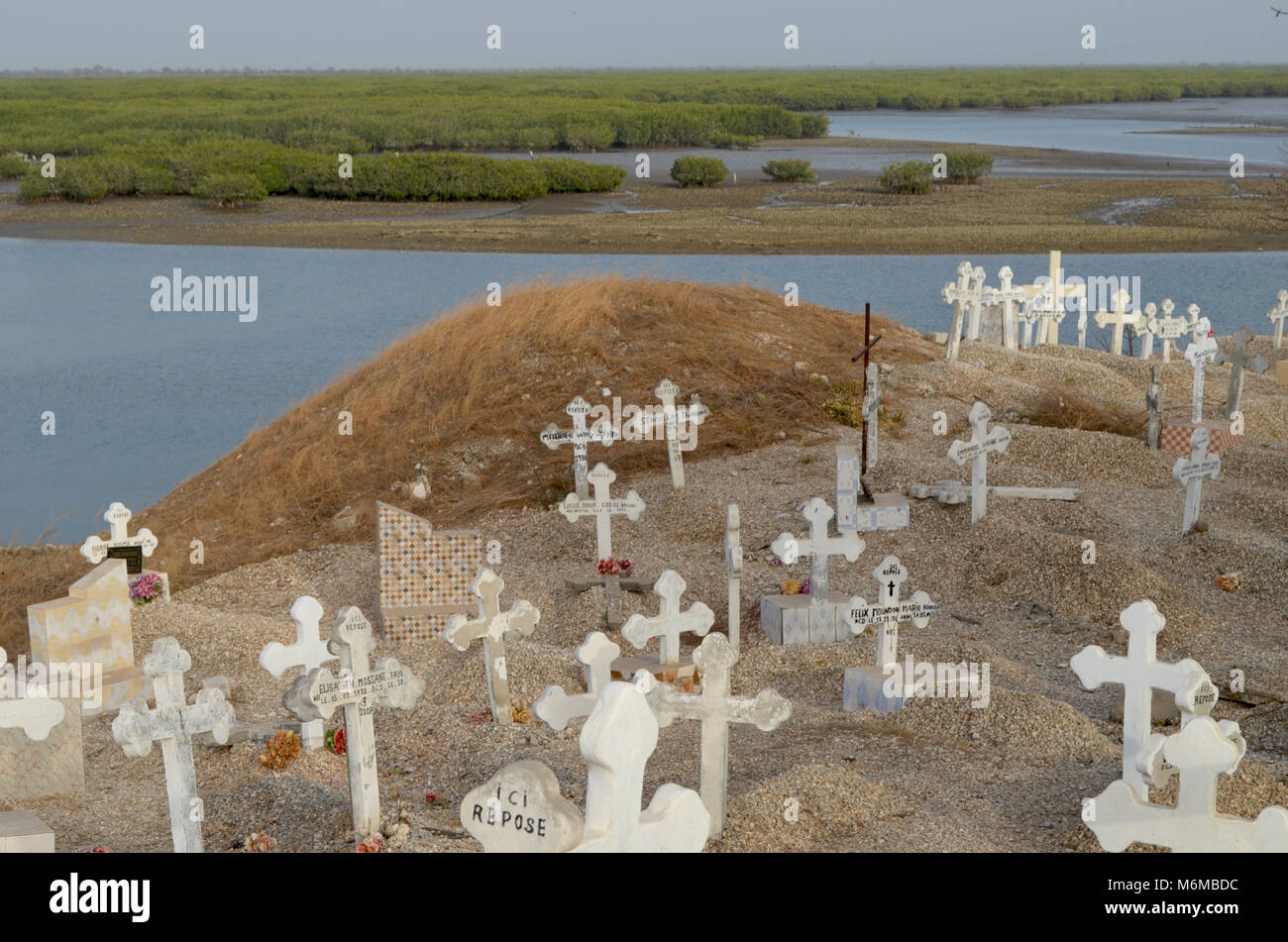 Muslim and Christian graveyard in Joal-Fadiouth, Petite Côte, Senegal ...