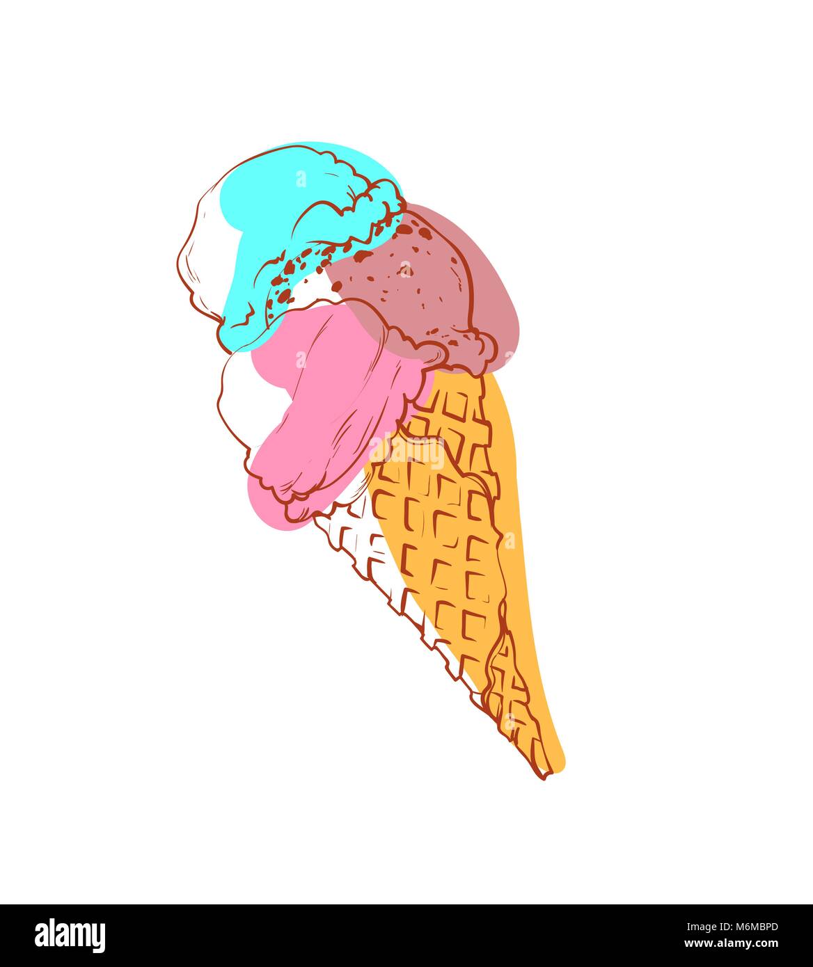 Ice cream cone isolated vector icon Stock Vector Image & Art - Alamy