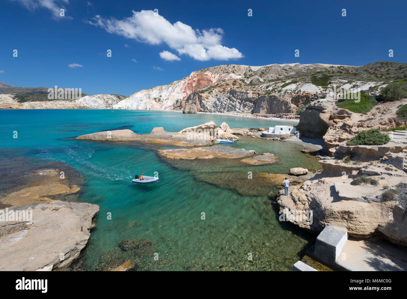 Firiplaka Beach Milos Cyclades Aegean Sea Greek Islands Greece Stock Photo Alamy