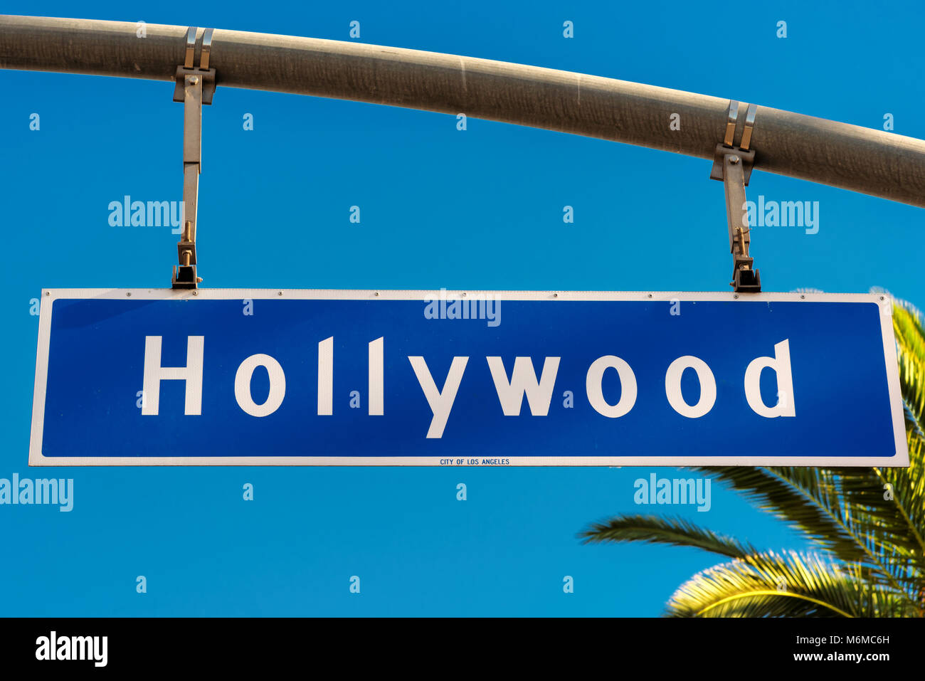 Hollywood boulevard street sign Stock Photo