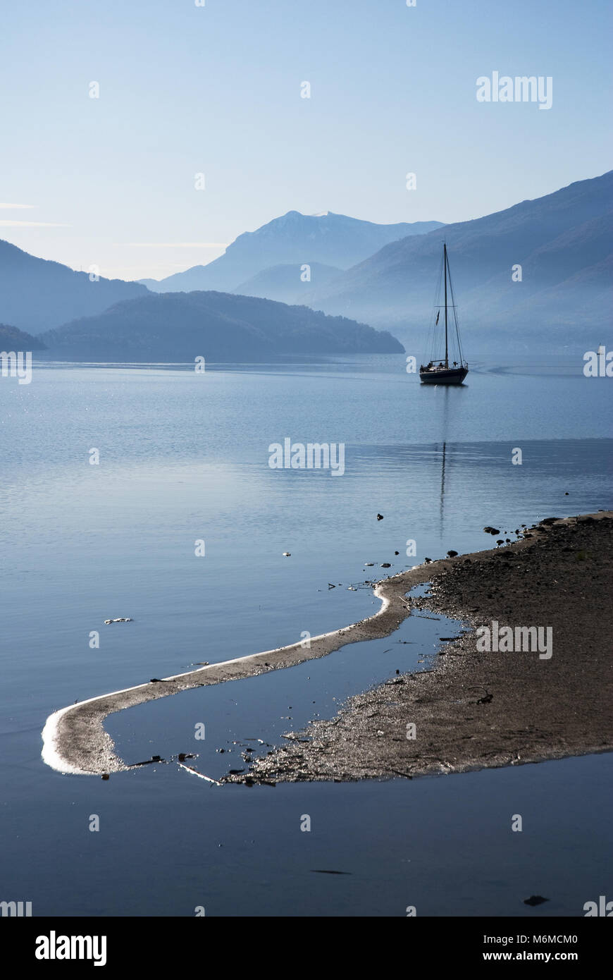 como lake landscape in sorico italy Stock Photo