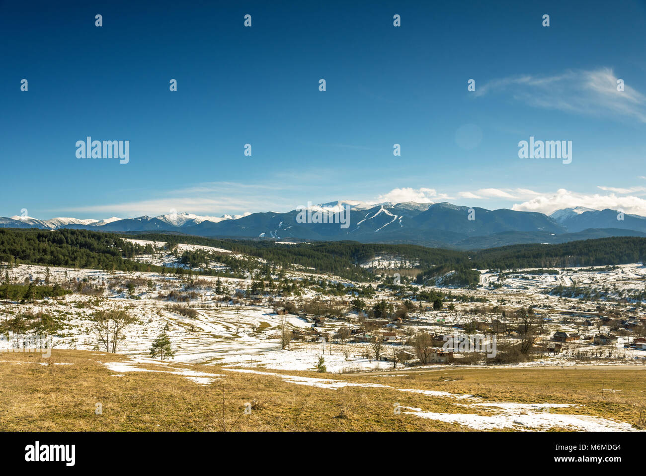 Winter landscape in Bulgarian mountains Stock Photo - Alamy