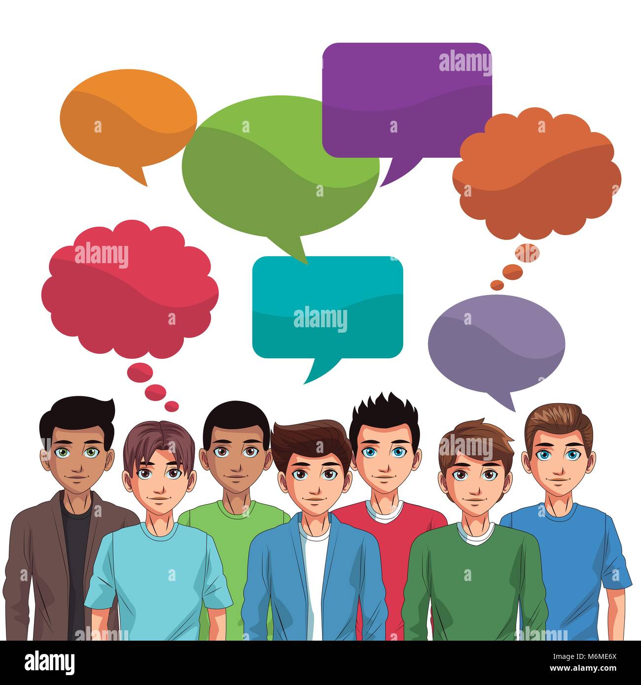 Young men cartoon Stock Vector Image & Art - Alamy