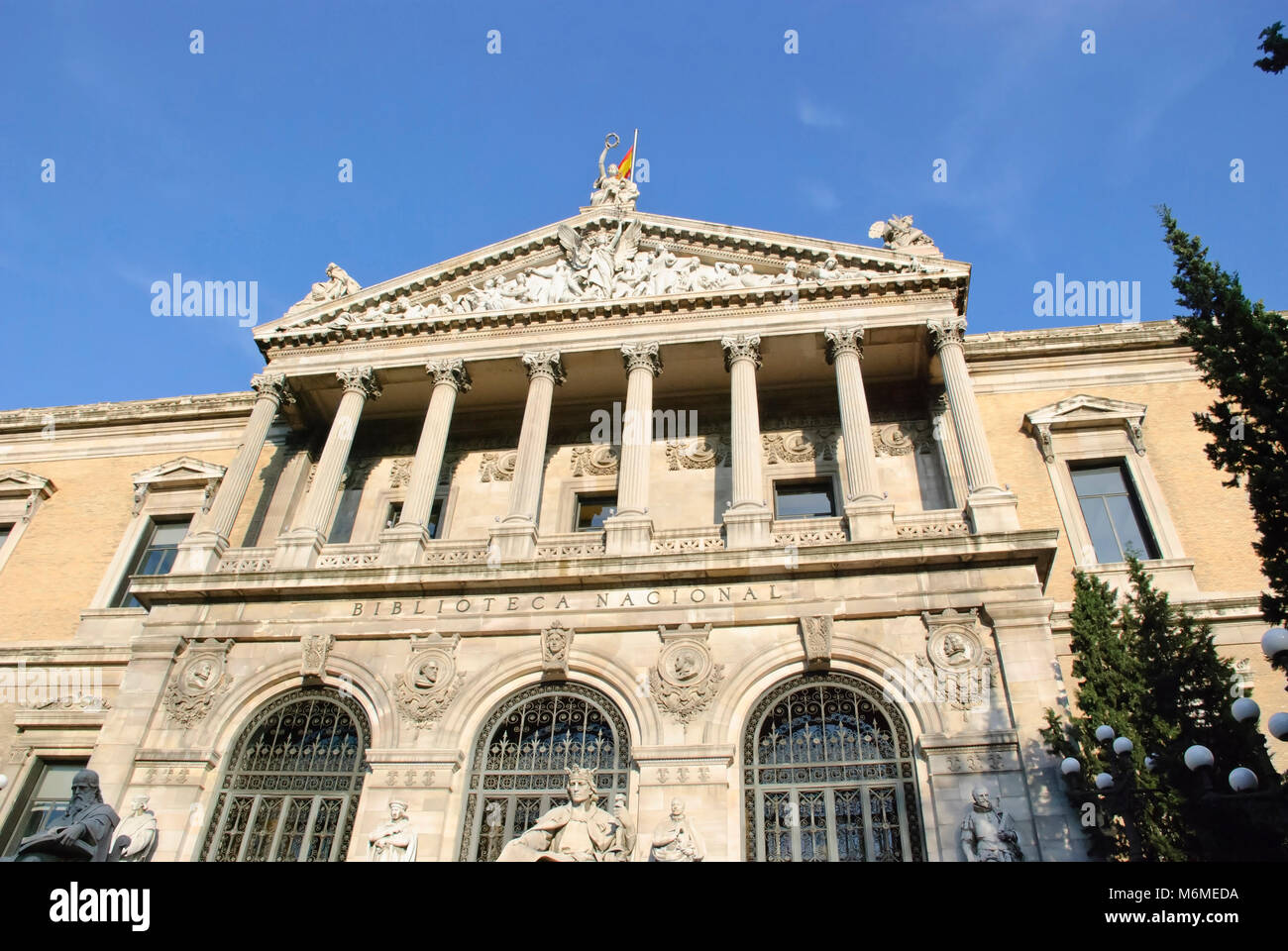 Spanish national library, Madrid, Spain Stock Photo - Alamy