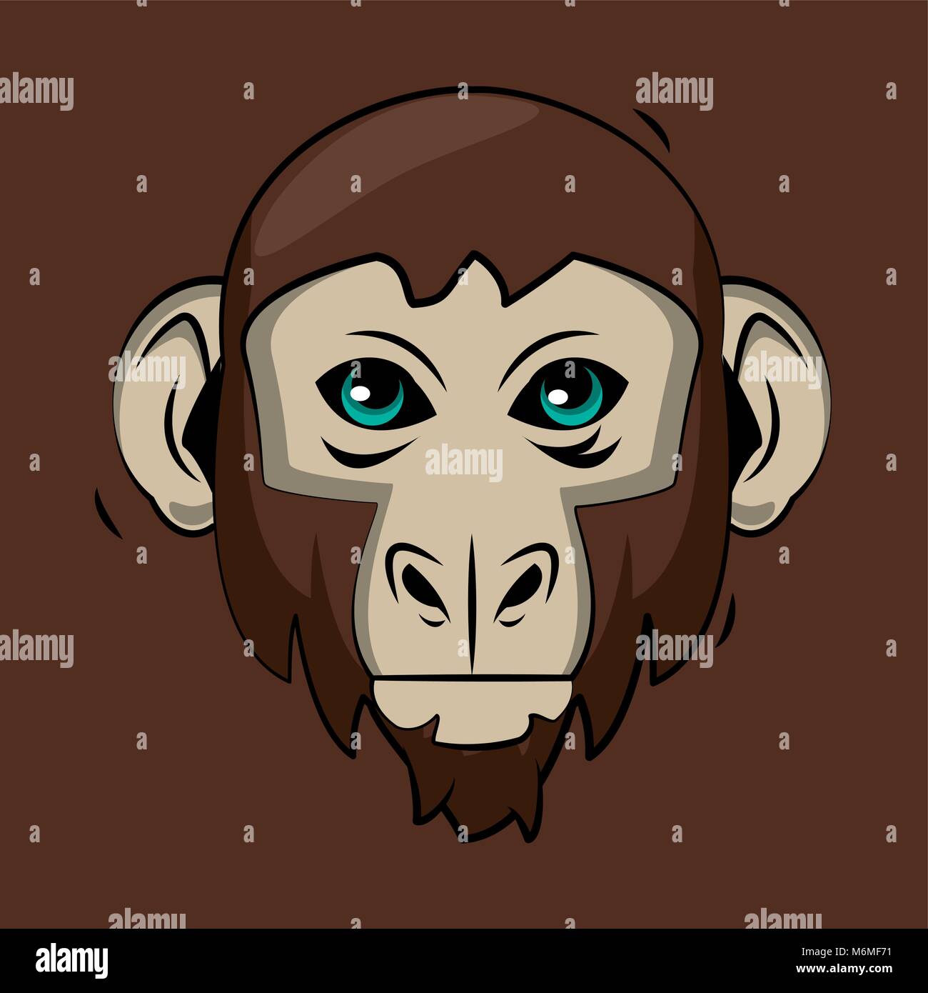 Monkey cartoon print for t shirt Stock Vector
