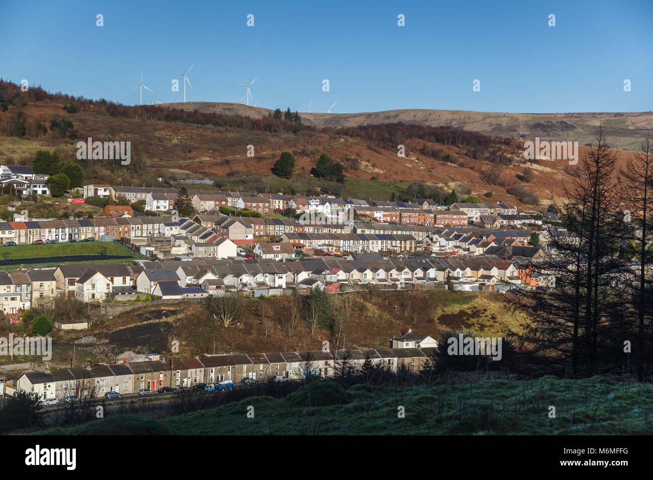 Cwmparc in the Rhondda Fawr Valley south Wales UK Stock Photo
