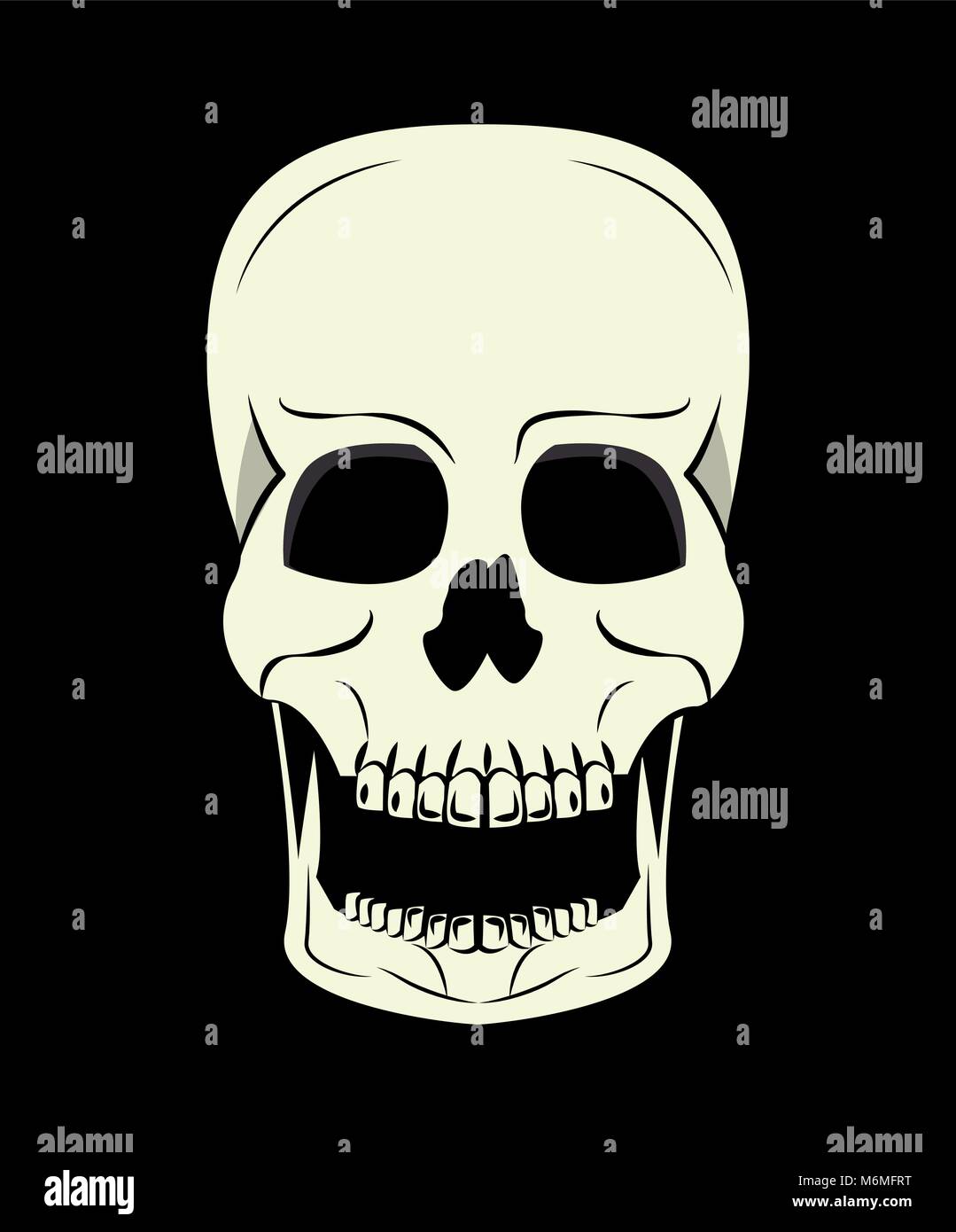 Cool skull print for tshirt Stock Vector