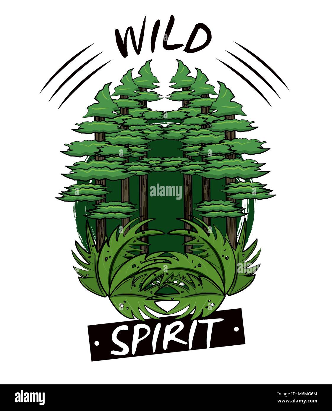 Wild nature spirit print for t shirt Stock Vector Image & Art - Alamy