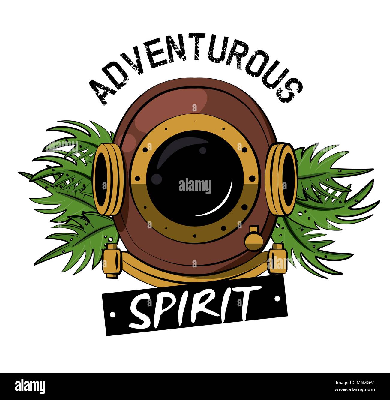 Diving helmet print for tshirt Stock Vector Image &amp; Art - Alamy