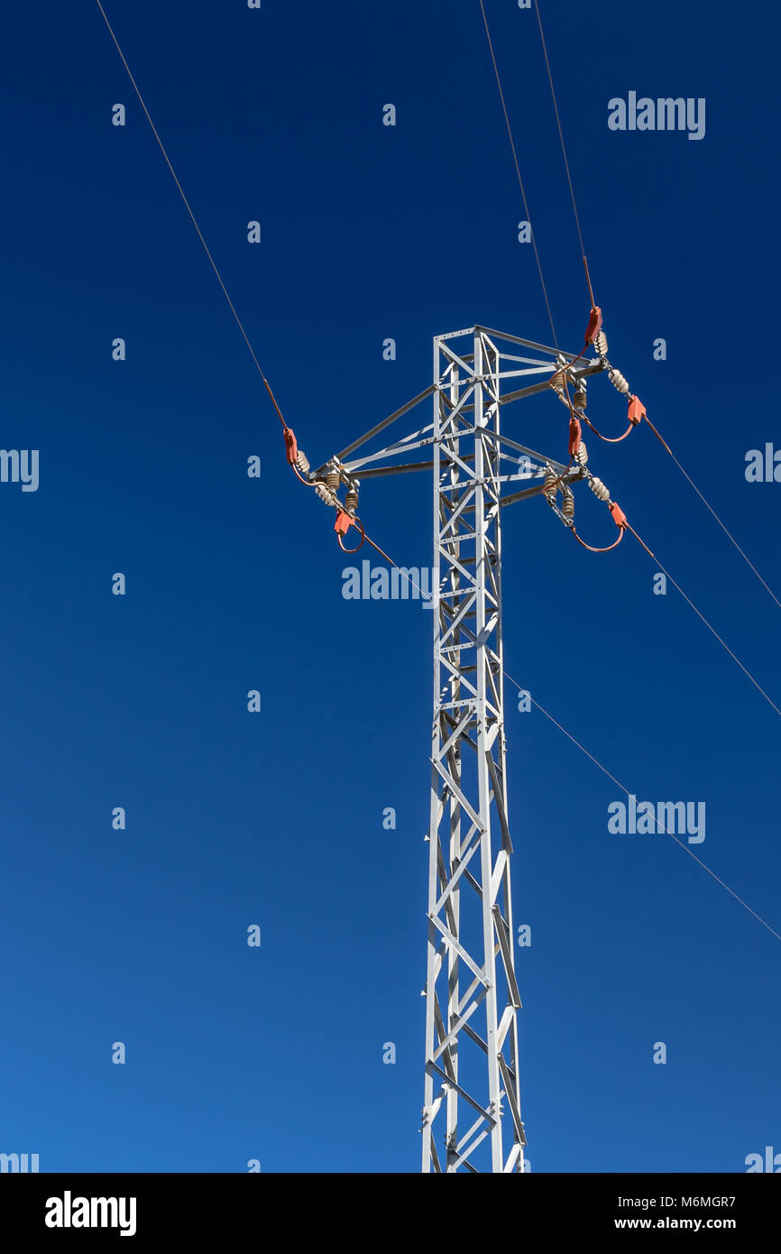 Metallic structure of transmission of electric current Stock Photo