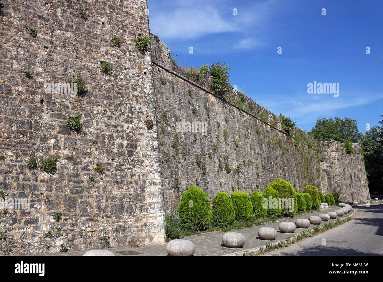 Stone fortress walls Ioannina Greece Stock Photo