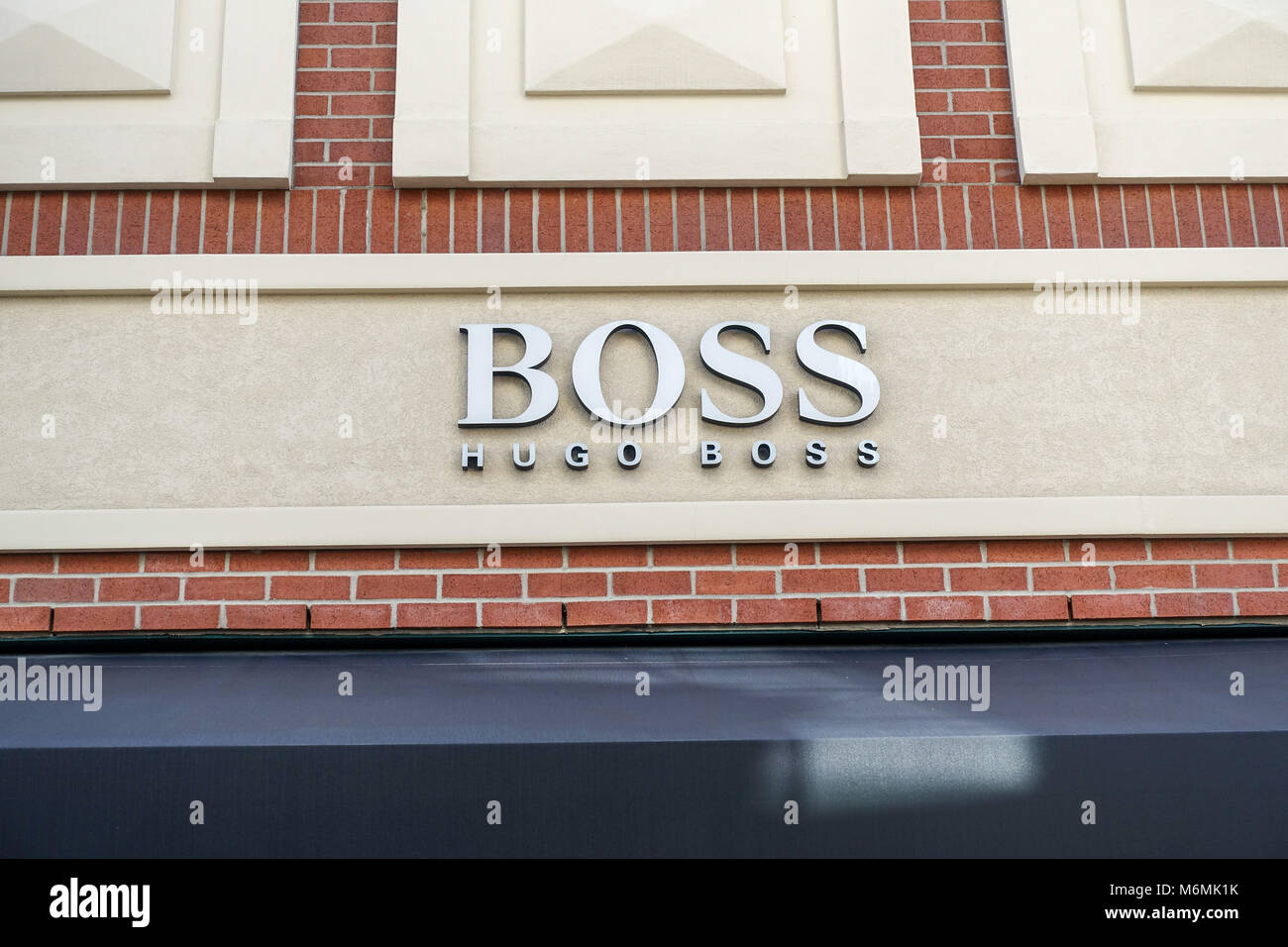 Boss Hugo Boss Store Logo in Richmond, BC Canada Stock Photo - Alamy