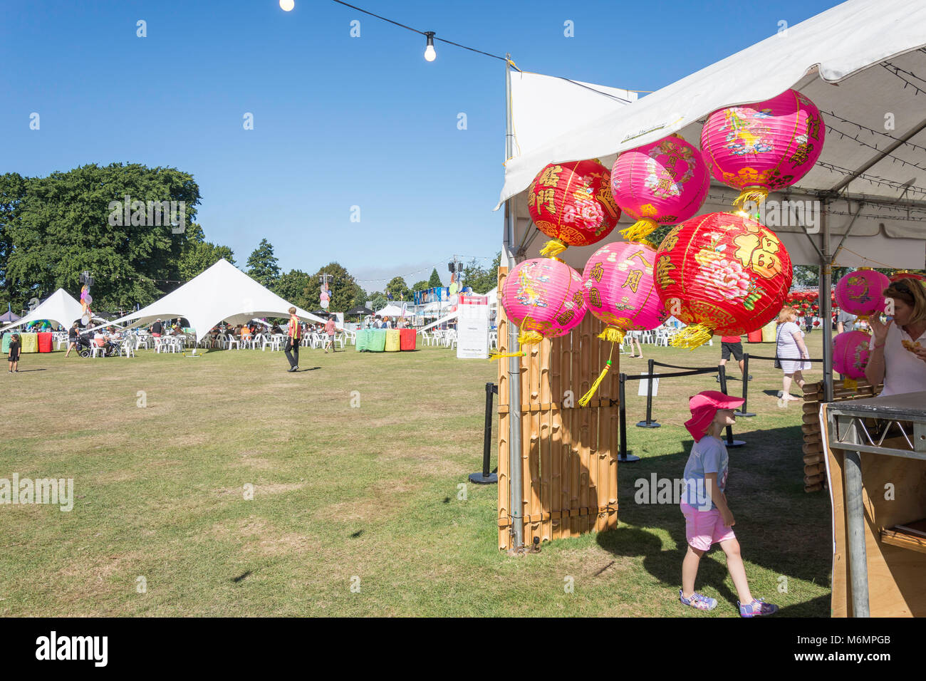 'Noodle night markets' event in North Hagley Park, Christchurch, Canterbury, New Zealand Stock Photo