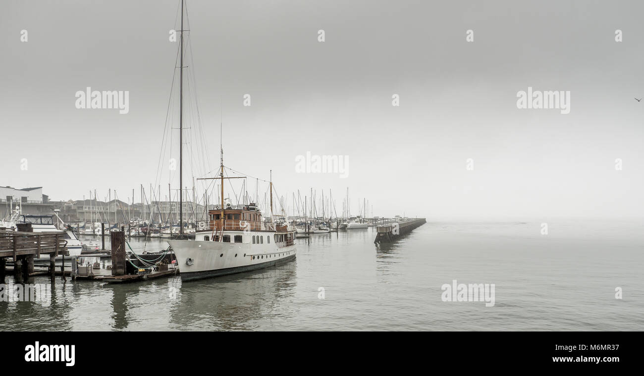 A grey and foggy day in San Francisco Stock Photo - Alamy