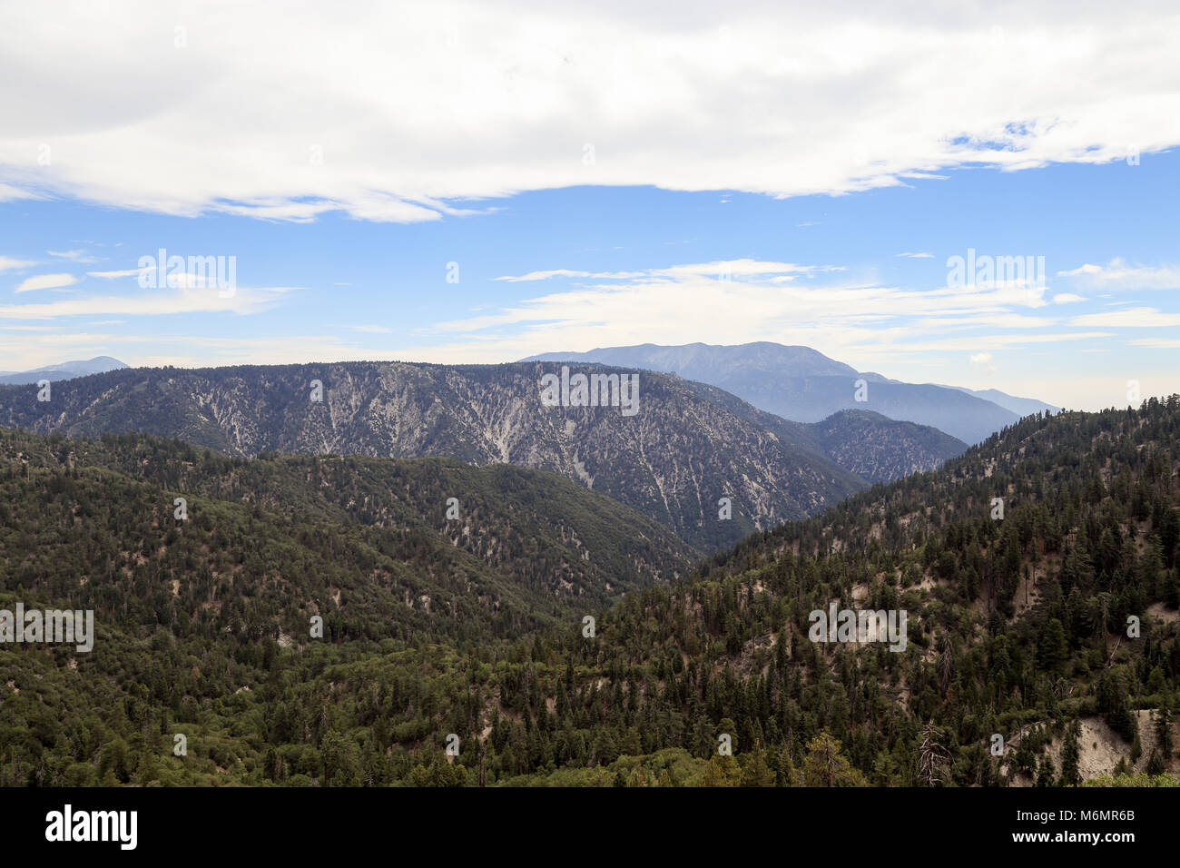 A vewi of San Bernarnino National Forest, Big Bear California Stock Photo