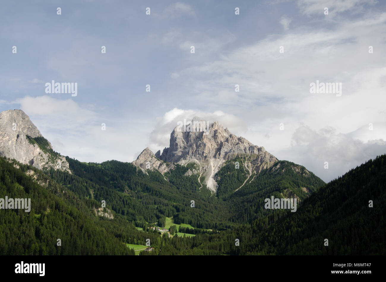 Dolomite landscapes in the summer green of Trentino Stock Photo - Alamy