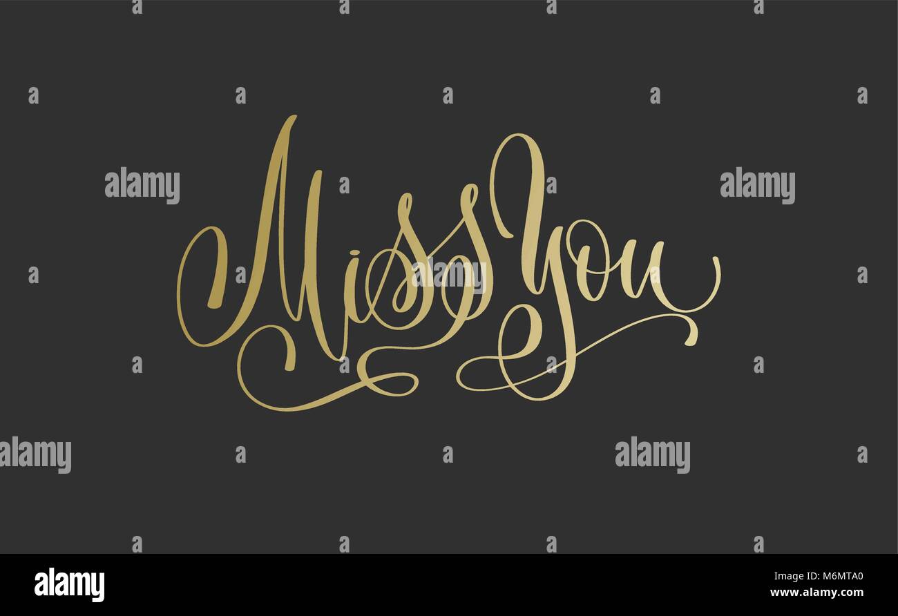Miss you text Stock Vector Images Alamy