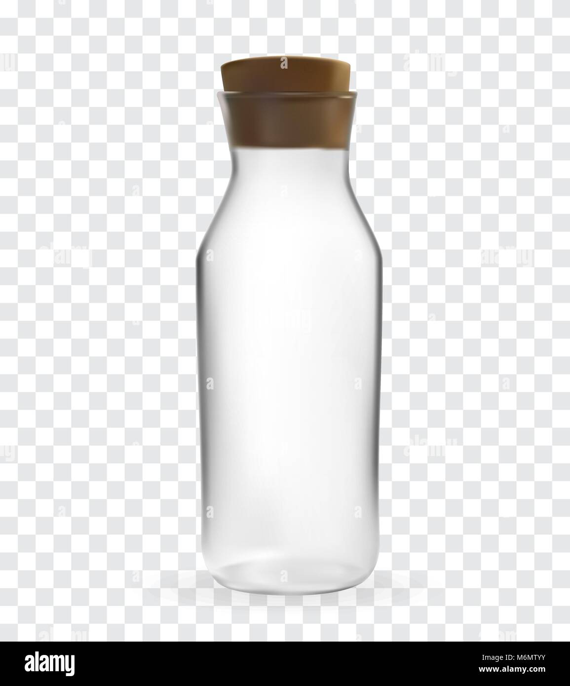 Realistic 3D model of Glass bottle with lid on transparent Background ...