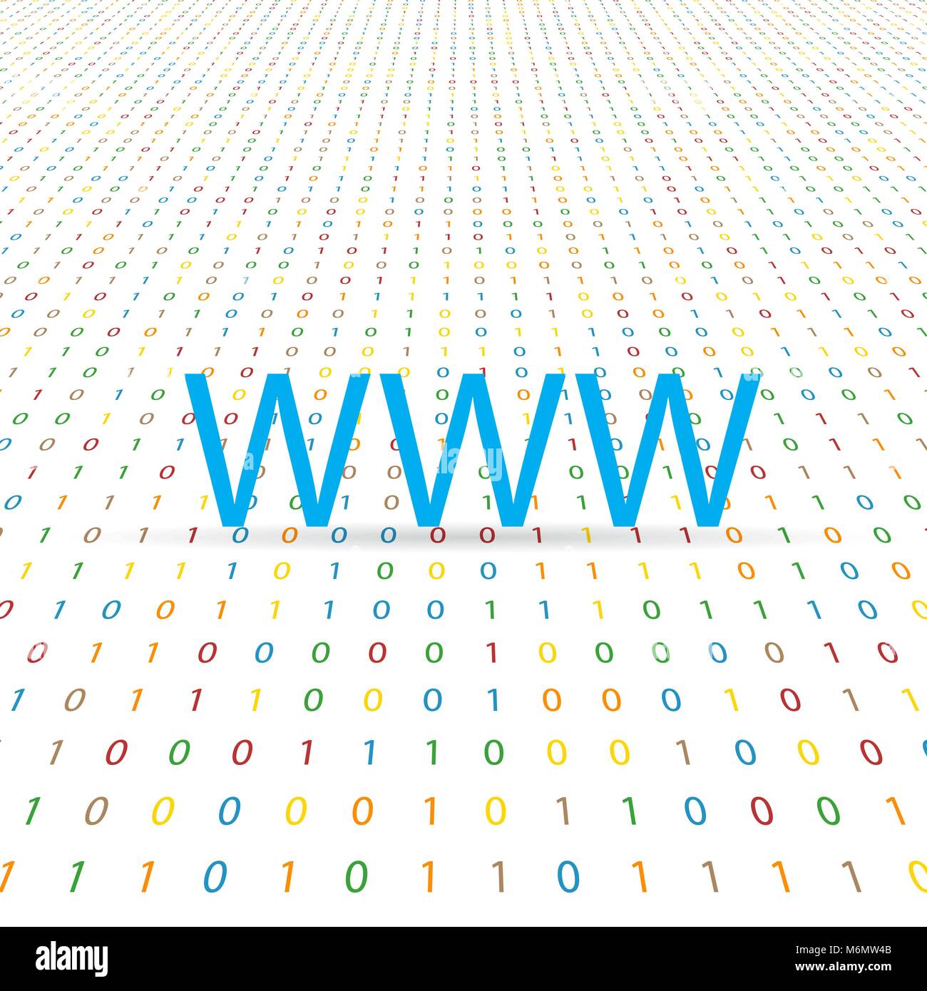 Www symbol on a digital background vector illustration stock vector