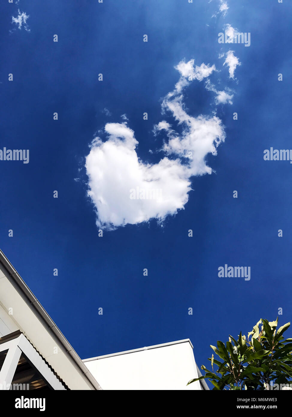 heart shape cloud in the sky Stock Photo - Alamy