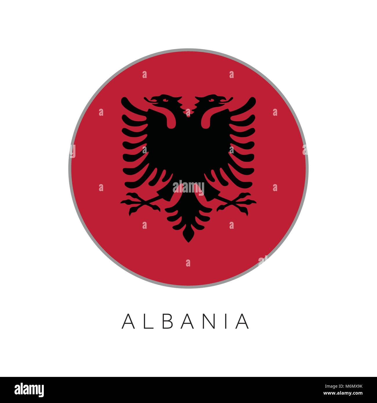 Albania flag round circle vector icon Stock Vector Image & Art - Alamy