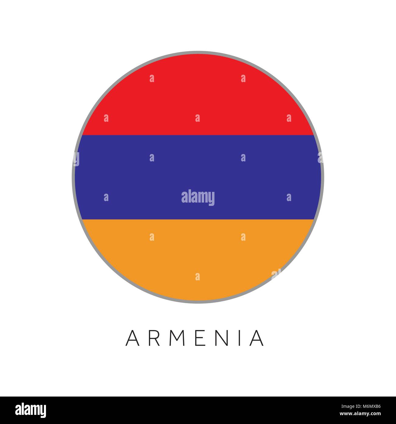 Armenia flag round circle vector icon Stock Vector