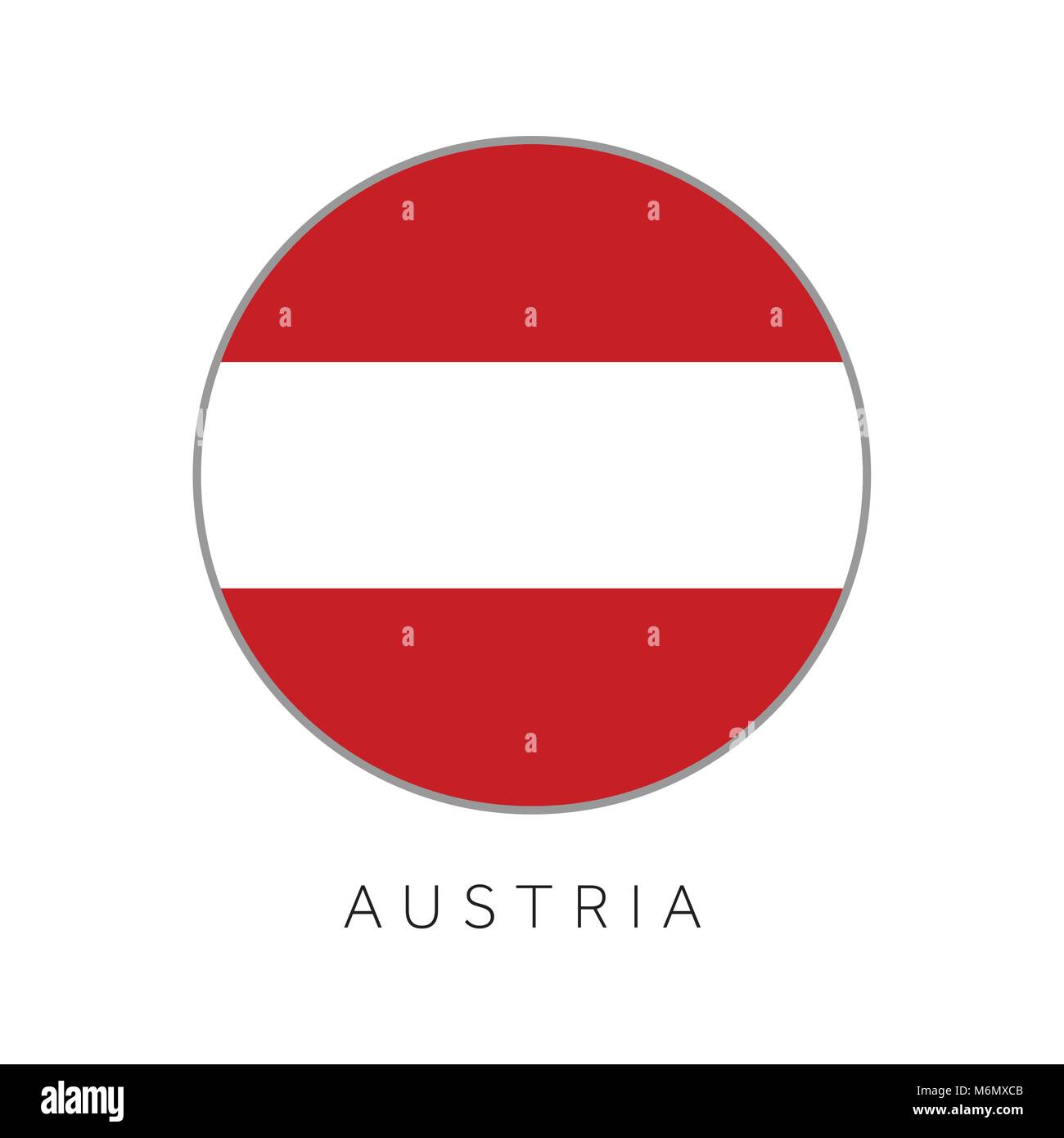 Austria flag round circle vector icon Stock Vector